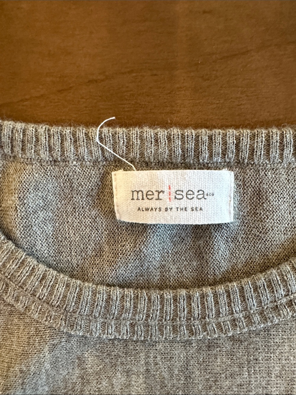 Light Gray Scoop Neck Sweater - Relaxed Knit Pullover - Picture 2 of 4